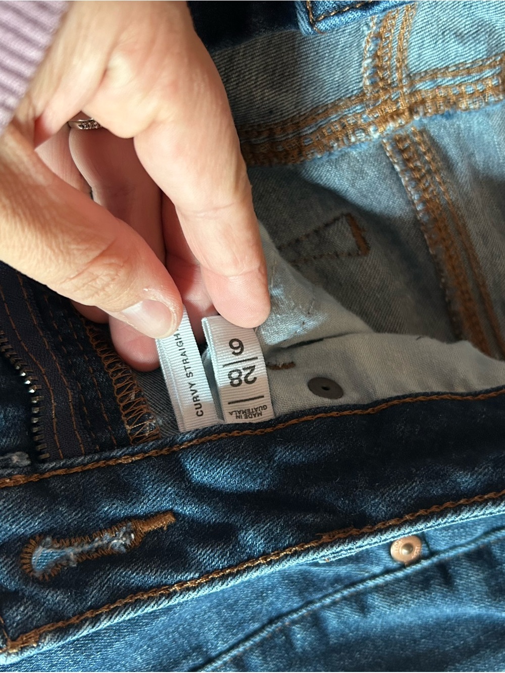 Curvy Straight Blue Jeans - Size 28
